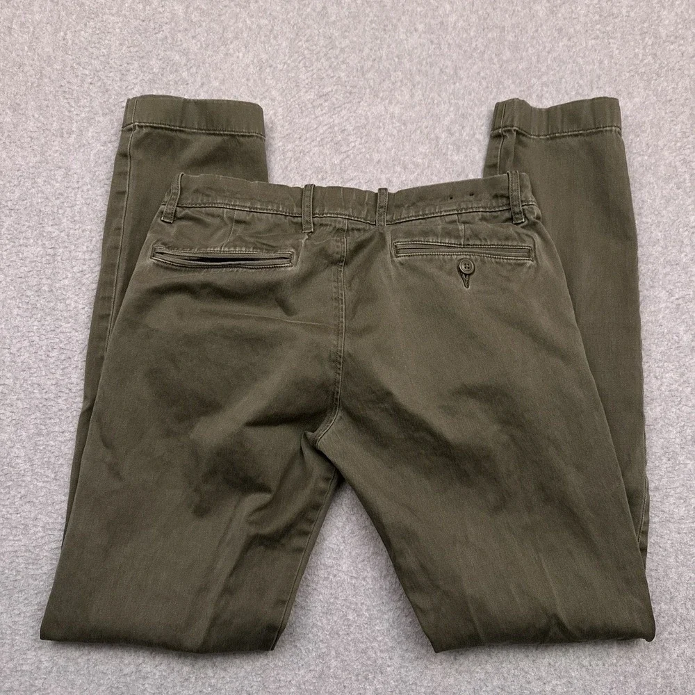 J.CREW 484 Slim Fit Stretch Chino Pants Mens 29x30* Green Straight Preppy Office